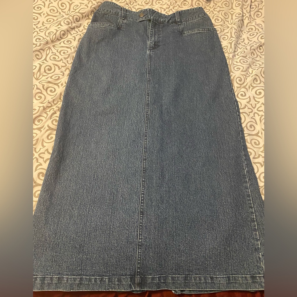 Long Denim Skirt